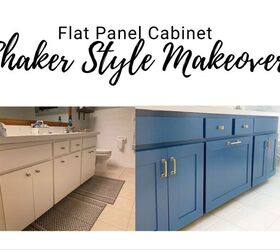adding shaker trim to flat panel cabinets