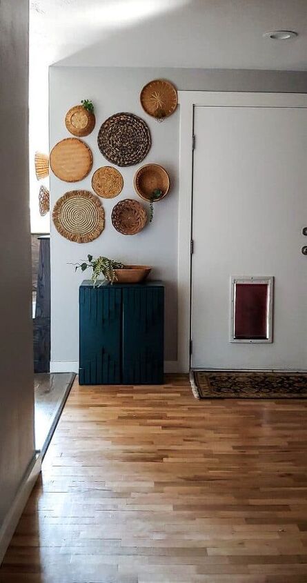 how to hang wicker baskets on wall