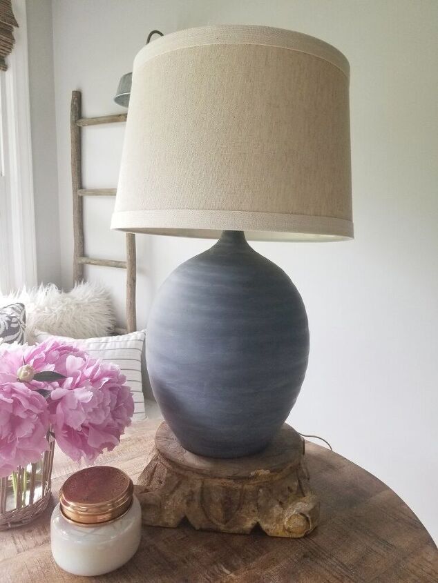 thrift store lamp upcycle