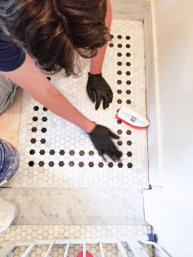 diy vintage inspired hex floor tile part 2