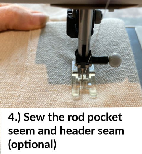 how to make rod pocket drop cloth curtains