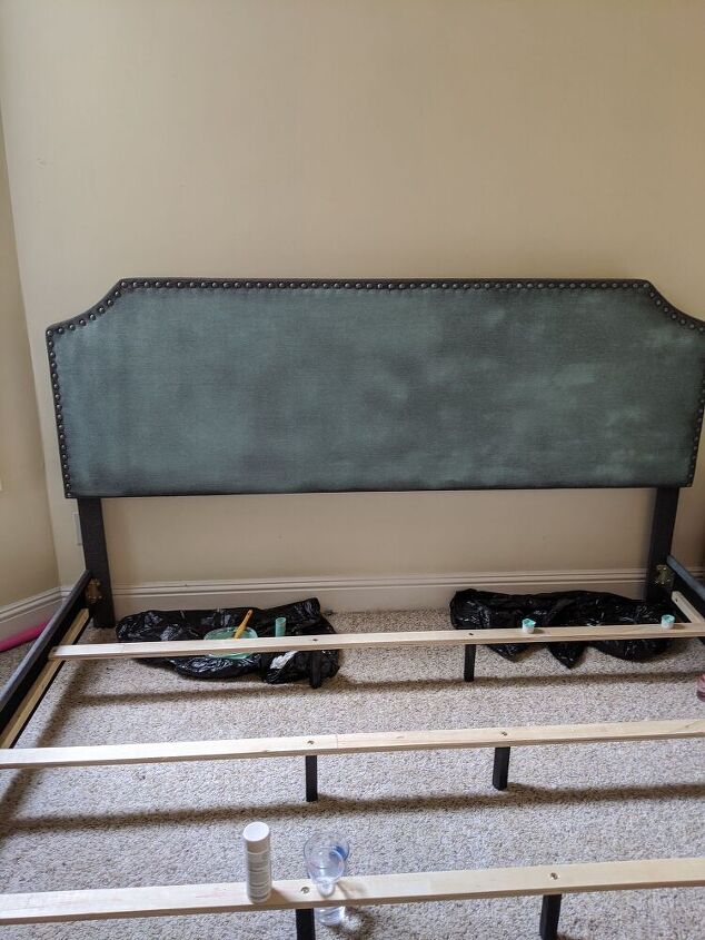 painting an upholstered bed
