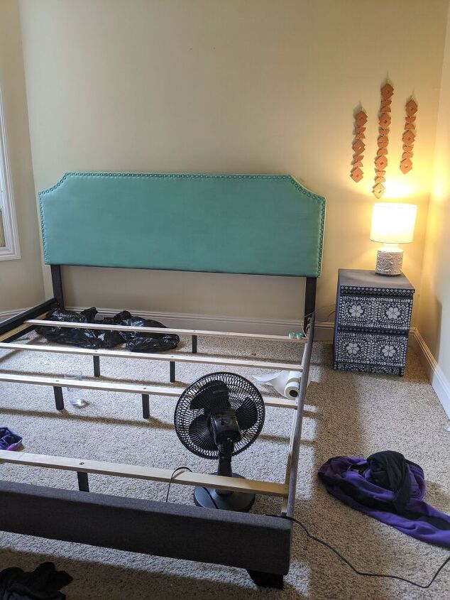 painting an upholstered bed