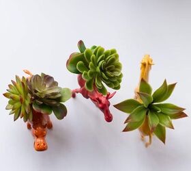 how to make a unique toy animal succulent planter