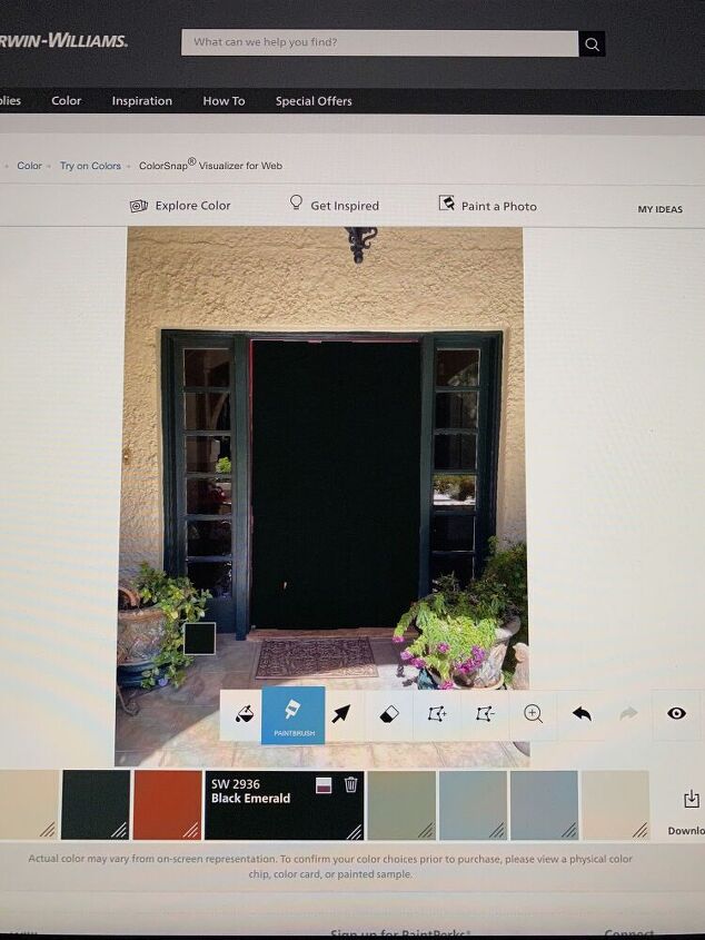 selecting a new front door color