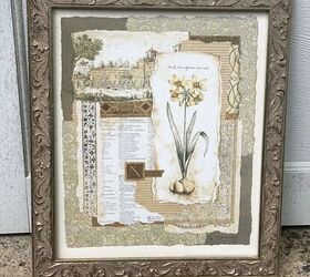 how to update a framed print with a stencil, Before