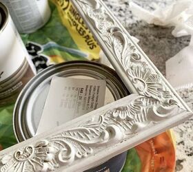 how to update a framed print with a stencil, The glaze brings out the detail in the frame