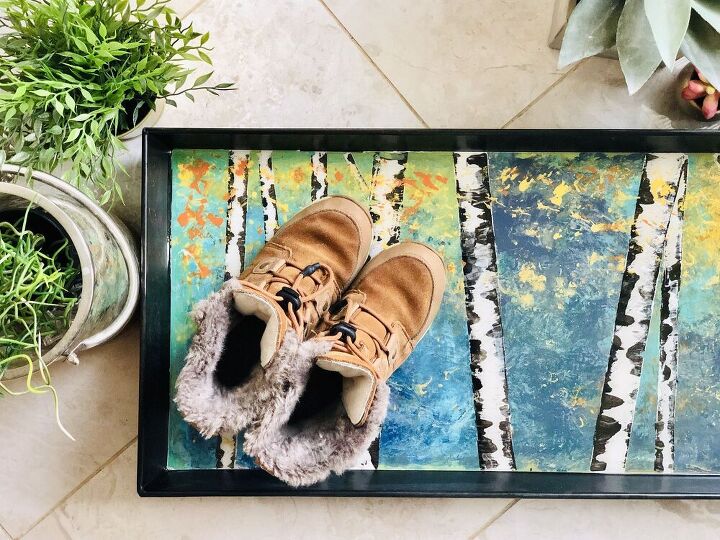 s 11 top painting techniques we can t stop watching, Birch Tree Boot Tray