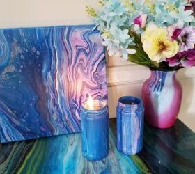 s 11 top painting techniques we can t stop watching, Acrylic Pour Candle Jars