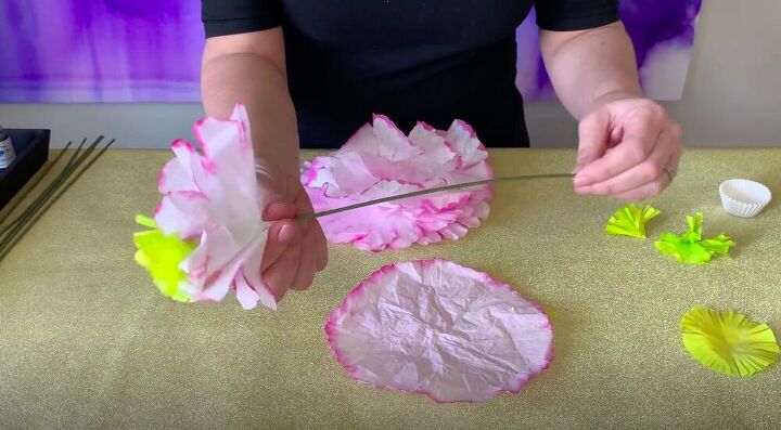 coffee filter flowers, Add the Petals
