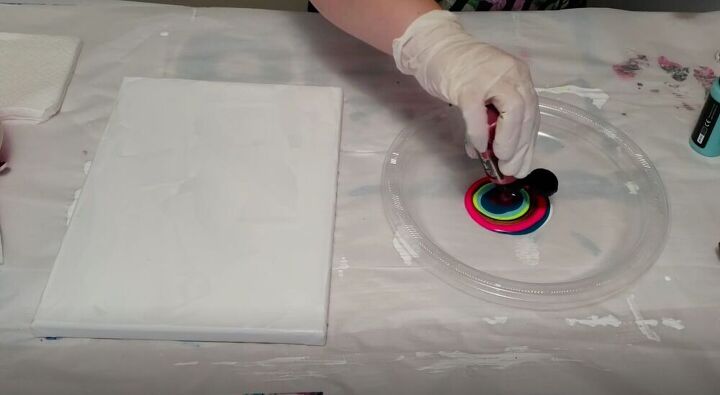 create awesome abstract art with this balloon smash painting, Make a Paint Puddle