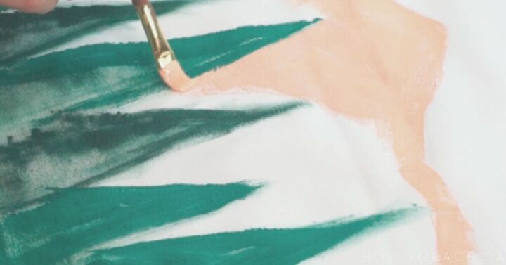 boho pillow painted with tulip soft matte paints