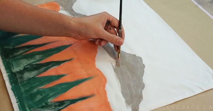 boho pillow painted with tulip soft matte paints