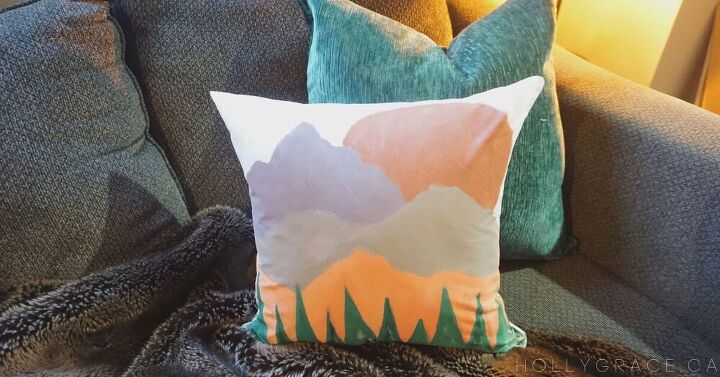 boho pillow painted with tulip soft matte paints