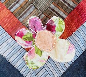 diy embroidered flower quilt