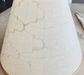 lamp shade makeover, Drawing the shapes