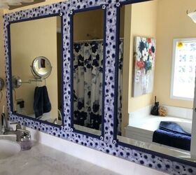 How To Frame A Bathroom Mirror With Mosaic Tile Hometalk
