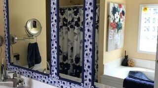How To Frame A Bathroom Mirror With Mosaic Tile Hometalk