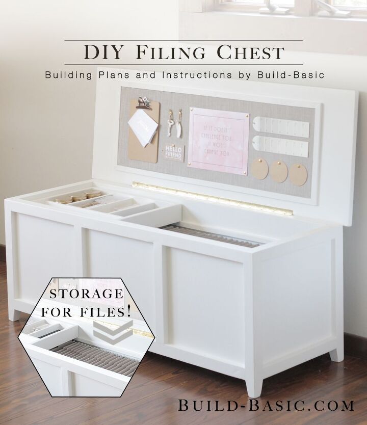 s 13 ways to make working from home more comfortable, Build a filing chest bench