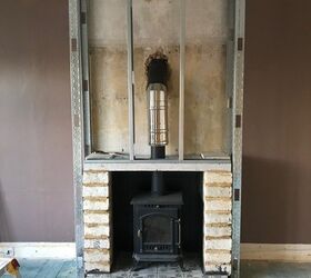 creating a fake chimney breast around a log burner, Metal frame