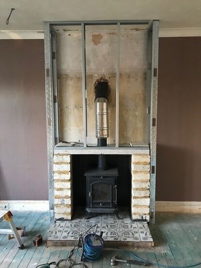 pics Building A Chimney Stack fake chimney breast around a log burner