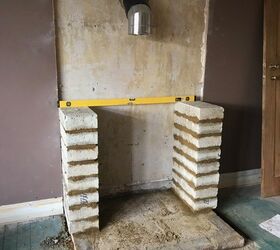 creating a fake chimney breast around a log burner, Adding fireproof side piers