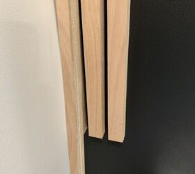 use plywood strips to create a statement wall