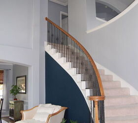 They tore the carpet off this staircase and gave it a breathtaking transformation