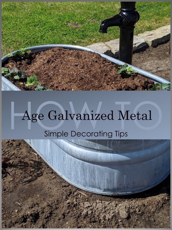 how to age galvanized metal