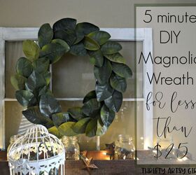 5 minute diy magnolia wreath for less than 25