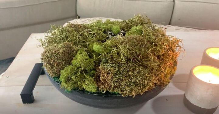 diy moss bowl, DIY Faux Moss Bowl