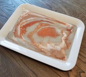 decorative marbled resin serving tray