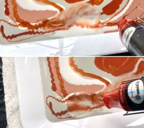 decorative marbled resin serving tray