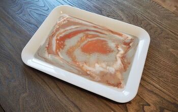 Decorative Marbled Resin Serving Tray
