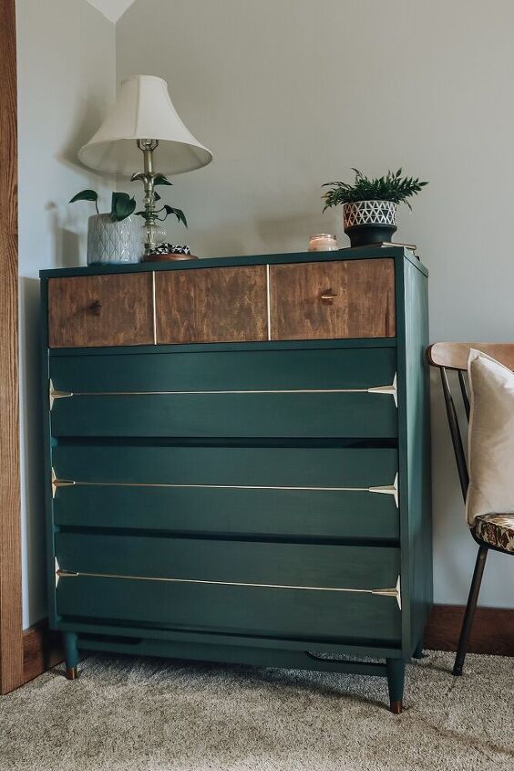 refinished mid century dresser