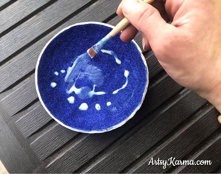 diy polymer clay ring dish that sparkles