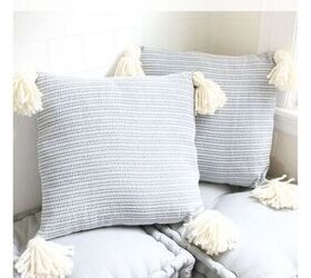 s refresh your decor with these 14 adorable pillow ideas, Farmhouse Style Tassel Pillows