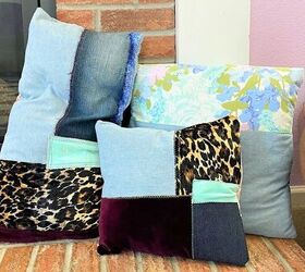 s refresh your decor with these 14 adorable pillow ideas, Scrap Denim Throw Pillows