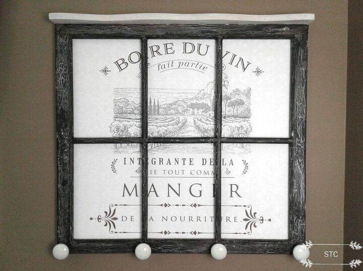 unique vintage window frame with a prima transfer