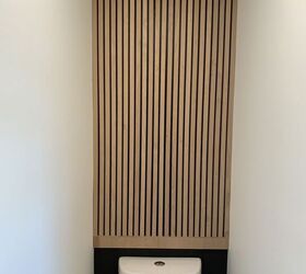 use plywood strips to create a statement wall