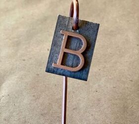 wood and copper herb markers
