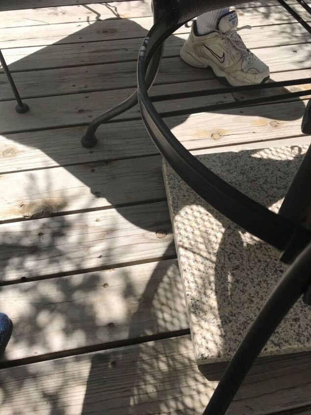 mesa de patio hack