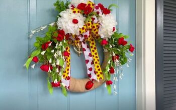 Brighten Up Your Front Door With This DIY Ladybug Wreath