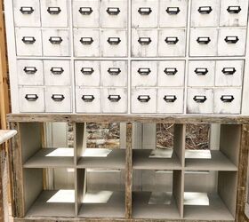 gabinete de boticario de imitacin diy cofre de archivo de tarjetas