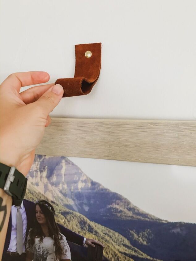 How to Make a Faux Leather Hanging Straps for a Gallery Wall DIY