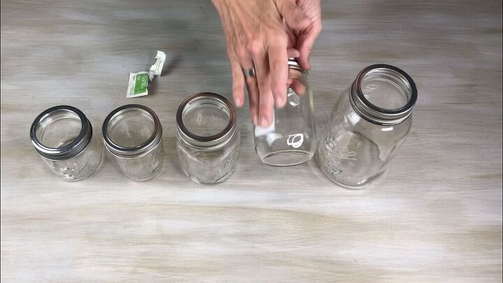 how to paint and distress mason jars