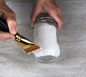 how to paint and distress mason jars