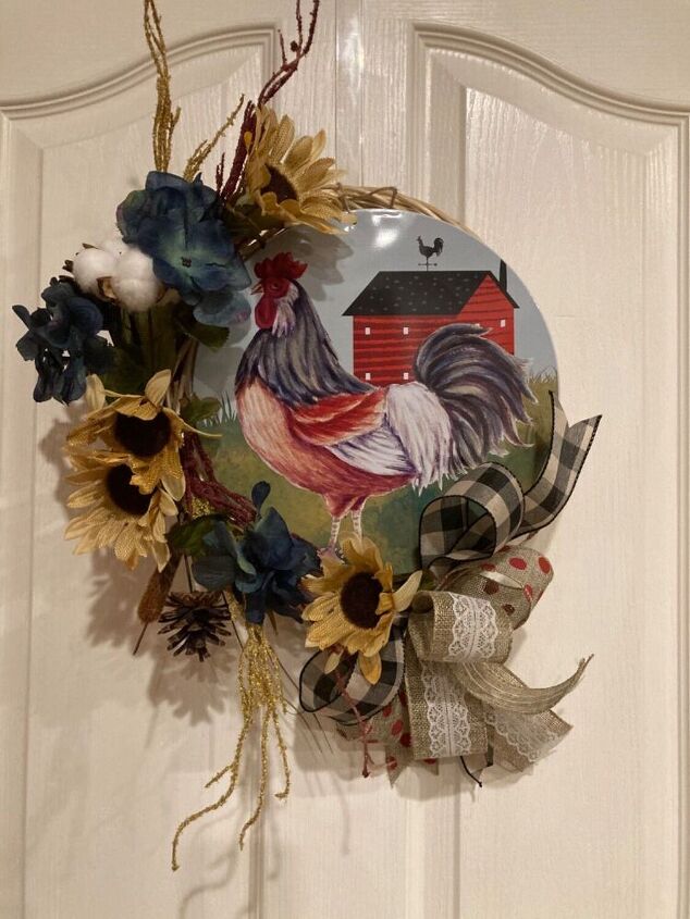 how to make a wreath with a stove cover