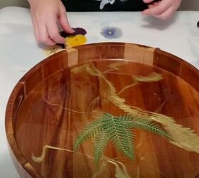 decorate a diy resin tray with pressed flowers for custom home decor, Lay in Place