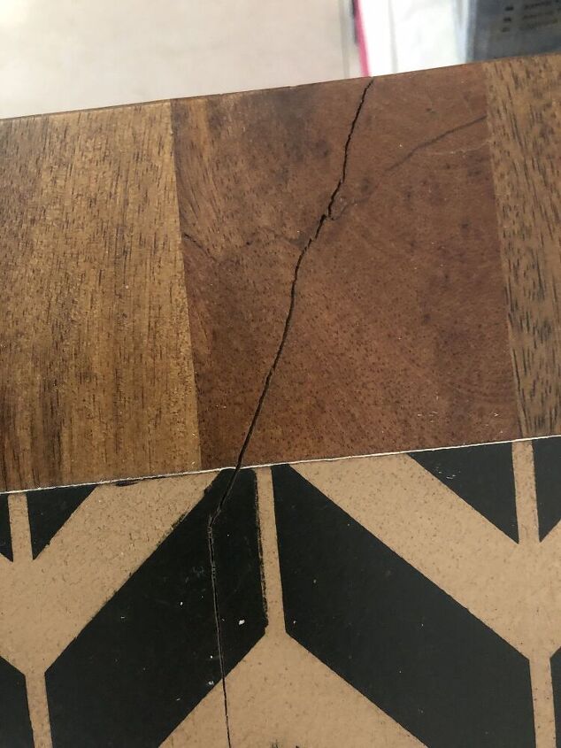 how to mend a small crack in my mango wood coffee table
